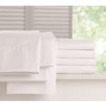 Martex Millennium T200 Fitted Sheet, 60% Cotton/40% Polyester, Queen 60x80x15, White